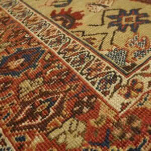 Close-up of the detailed border weaving on a traditional rug by Rugs On Net. by Rugs On Net