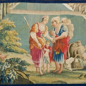 Beautiful Mid18th Century French Pictorial Pastoral Scene Wall-Hanging Tapestry by Rugs On Net
