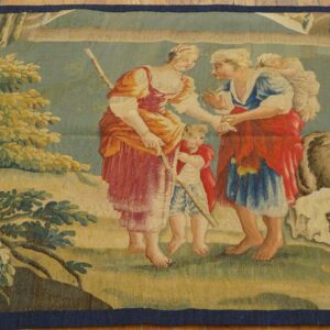 Pastoral scene tapestry featuring figures and sheep, by Rugs On Net
