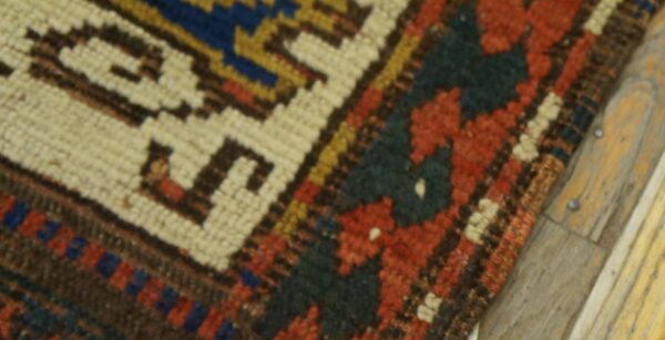 Close-up of a geometric pattern on the tribal rug by rugs on net. By rugs on net