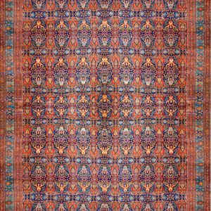 Blue Antique Late 19th Century Oversized Persian Tribal Garous Design Bidjar Rug by Rugs On Net