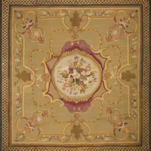 Delightful Small Antique French Aubusson Rug in a Charles X Period Style by Rugs On Net