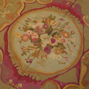 Close-up of a floral medallion detail on a tapestry rug by Rugs On Net. by Rugs On Net