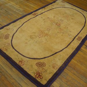 Oval floral rug on wood floor by Rugs On Net