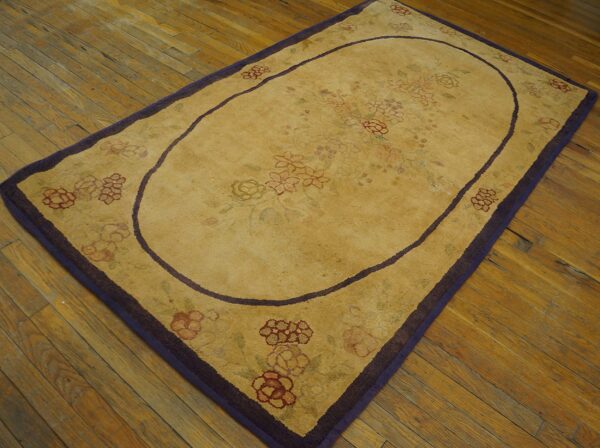 Oval floral rug on wood floor by rugs on net