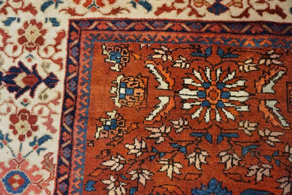 Rustic tribal floral design antique late 19th century persian sultanabad rug - image 2
