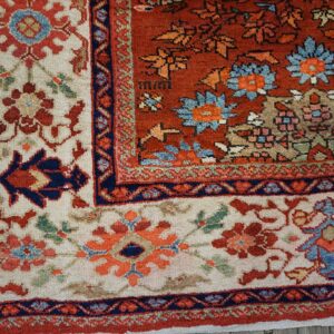 Exceptional Ivory Color with Medallions Design Antique Sultanabad Rug