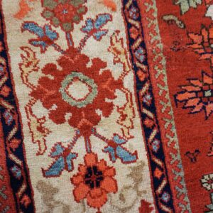 Exceptional Ivory Color with Medallions Design Antique Sultanabad Rug