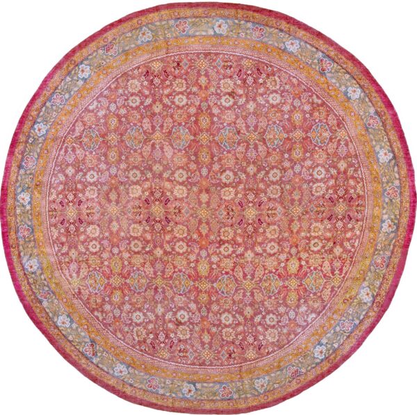Exceptional rose background color antique irish donegal arts & crafts rug by rugs on net