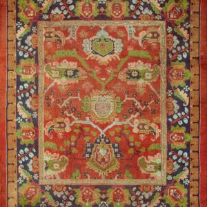 Extraordinary Rose-Pink Antique Donegal Arts-Crafts Rug Designed by Gavin Morton by Rugs On Net