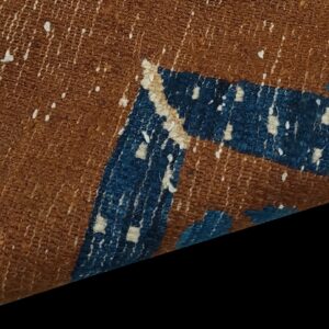 Close-up of brown and blue fibers with white accents on the Moroccan Berber Rug by Rugs On Net. by Rugs On Net