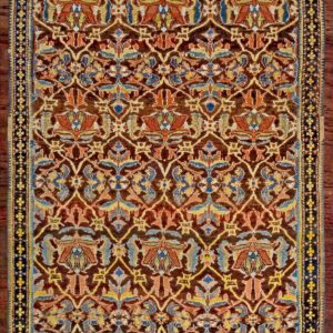 Impressive Burgandy Color with medallions Antique Persian Ziegler Sultanabad Rug by Rugs On Net