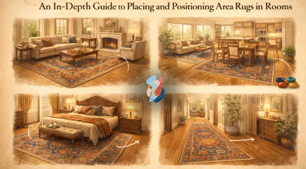 In-depth guide to positioning and placing rugs in rooms by rugs on net