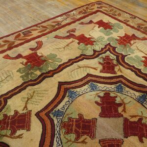 Colorful antique geometric rug design