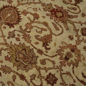 Close-up of a beige and brown floral patterned rug by Rugs On Net. by Rugs On Net