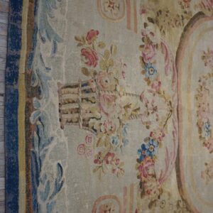 Elegant floral design on vintage carpet