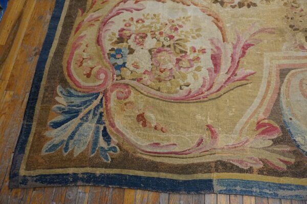 Elegant vintage floral patterned carpet