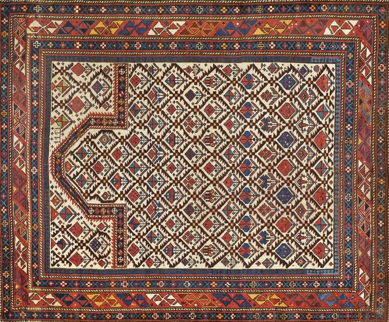 Antique caucasian shirvan prayer design rug by rugs on net
