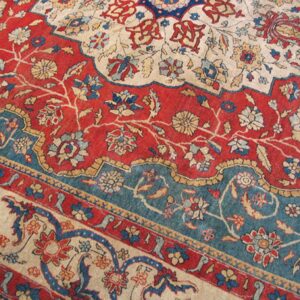 Close-up of the intricate floral pattern and border of the Oriental Rug by Rugs On Net. by Rugs On Net