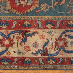 Close-up of a detailed border pattern on the Persian Rug by Rugs On Net