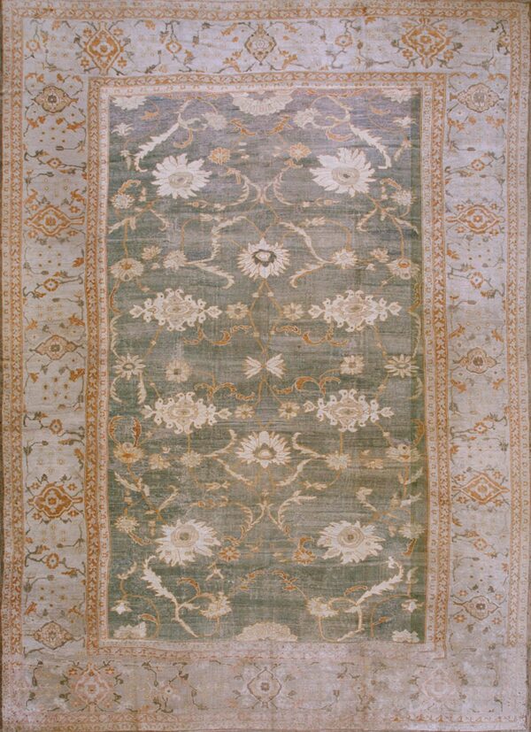Light gray color antique 19th century persian ziegler sultanabad carpet by rugs on net
