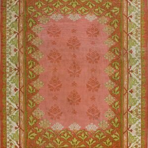 Lovely Pink Color with Florid Design Antique Donegal - Arts & Crafts Rug by Rugs On Net