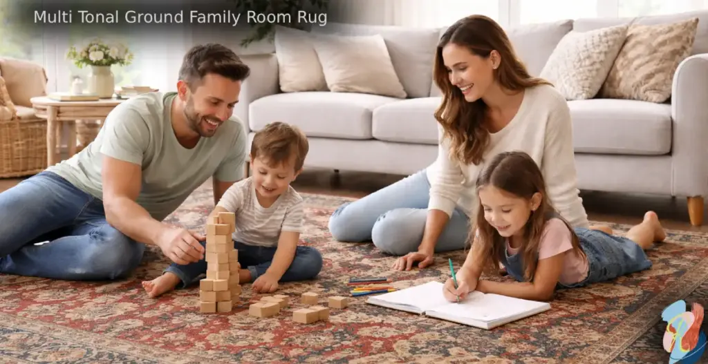 Multi tonal ground family room rug by rugs on net