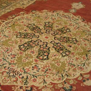Close-up view of the intricate central medallion and floral design of the Persian Rug by Rugs On Net. by Rugs On Net