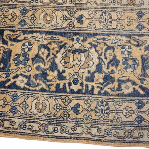 Close-up of the border detail on the blue and tan rug by Rugs On Net. by Rugs On Net