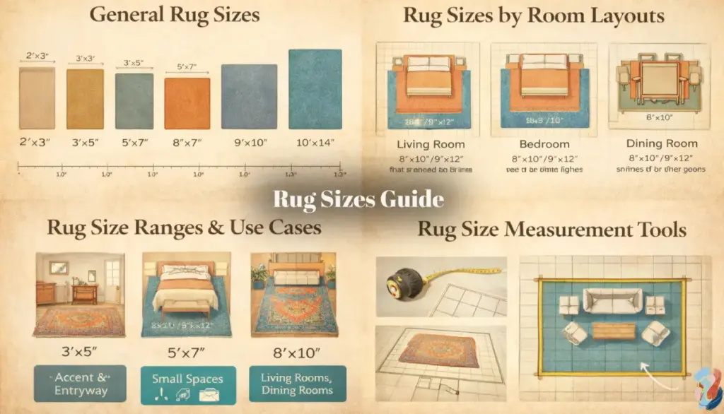 Rugs sizes guide by rugs on net