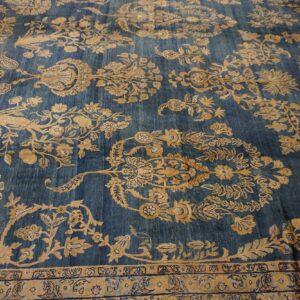 Intricate floral design on rug