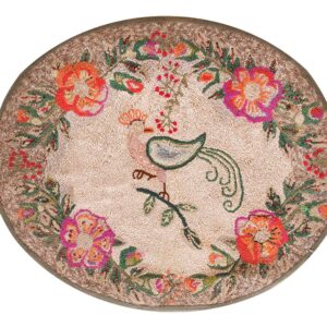 Colorful floral design with bird