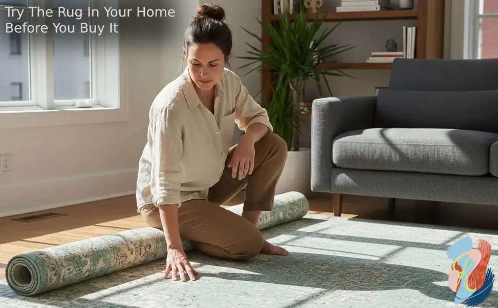 Try the rug in your home before you buy it by rugs on net