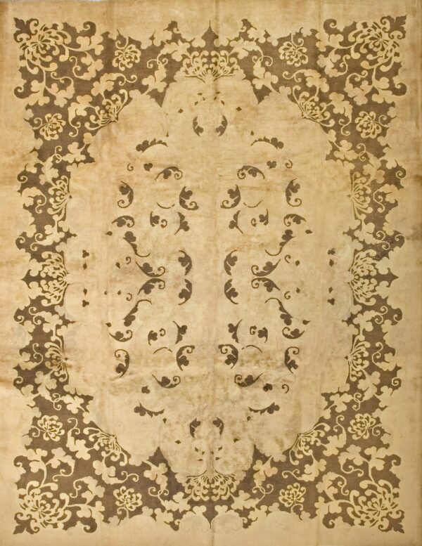 Antique chinese, art deco rug 8'9" x 11'4"