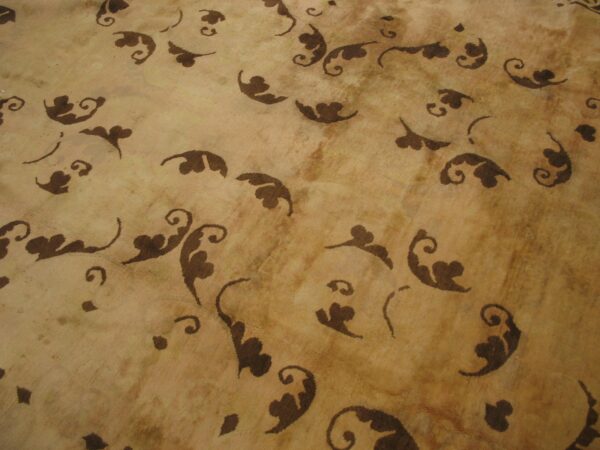 Ornate brown and beige patterned fabric