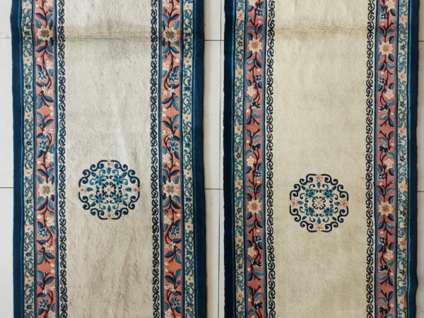 Vintage 1980s pair of chinese peking carpets