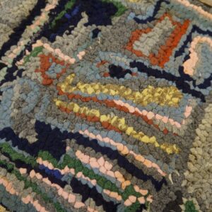 Close-up of a colorful, looped rag rug texture, possibly a 'Scrap Rag Rug' design, by Rugs On Net