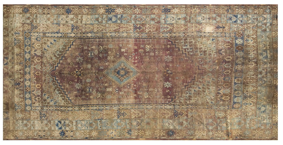 Antique moroccan - rabat hallway runner wool rug