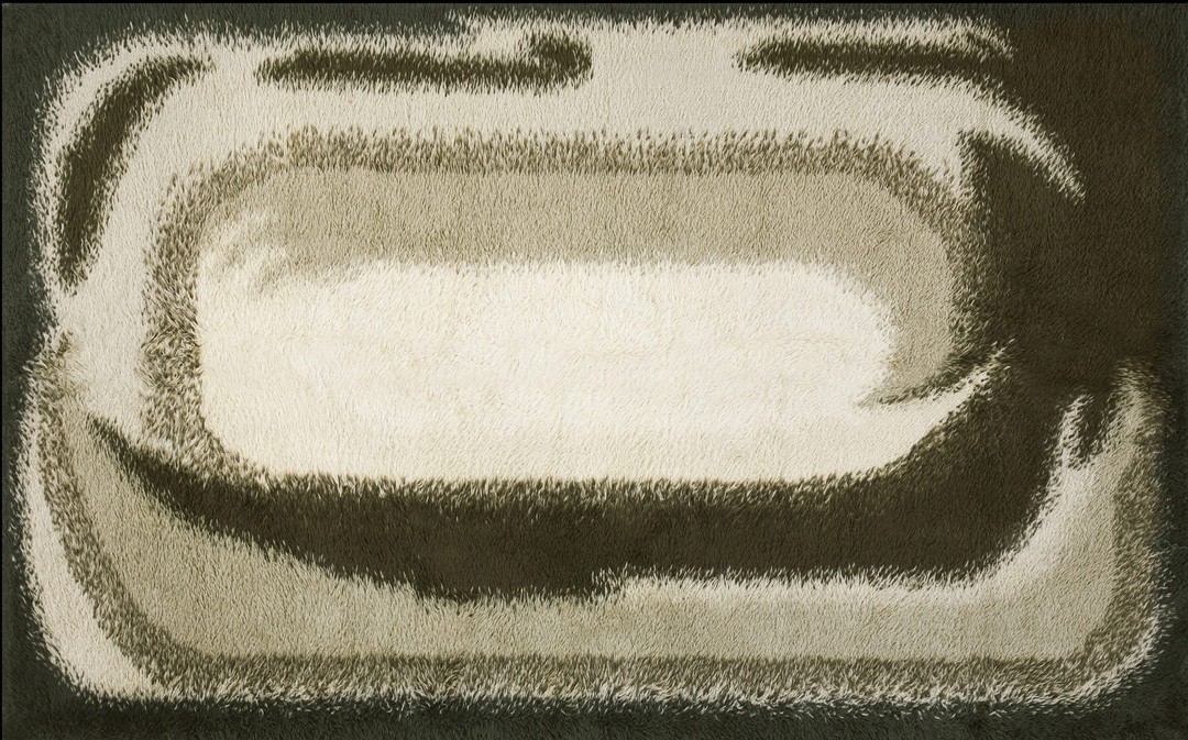 Vintage rya hallway runner wool multicolor rug