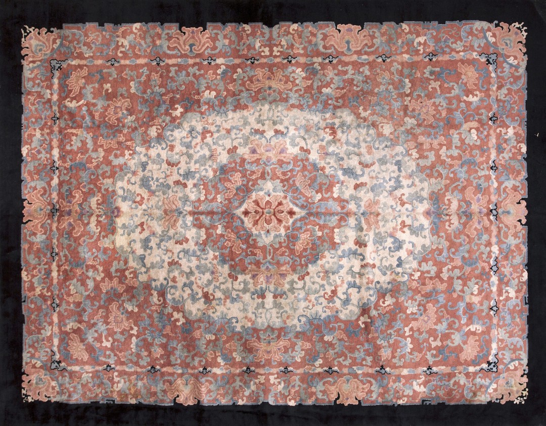 Antique floral medallion pattern room size chinese art deco carpet