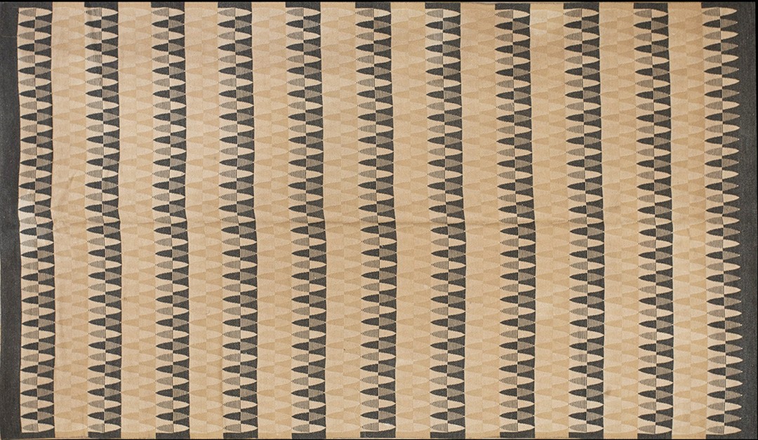 Vintage swedish sweden flat weave rug