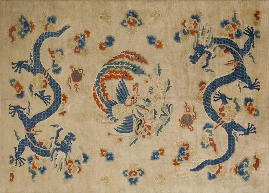 Vintage nepal nepal allover knotted rug