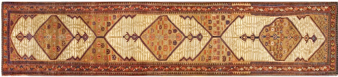 Antique serab persian ivory 1900s rug