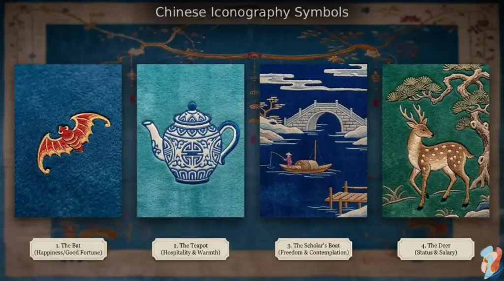 Chinese iconography symbols by rugsonnet