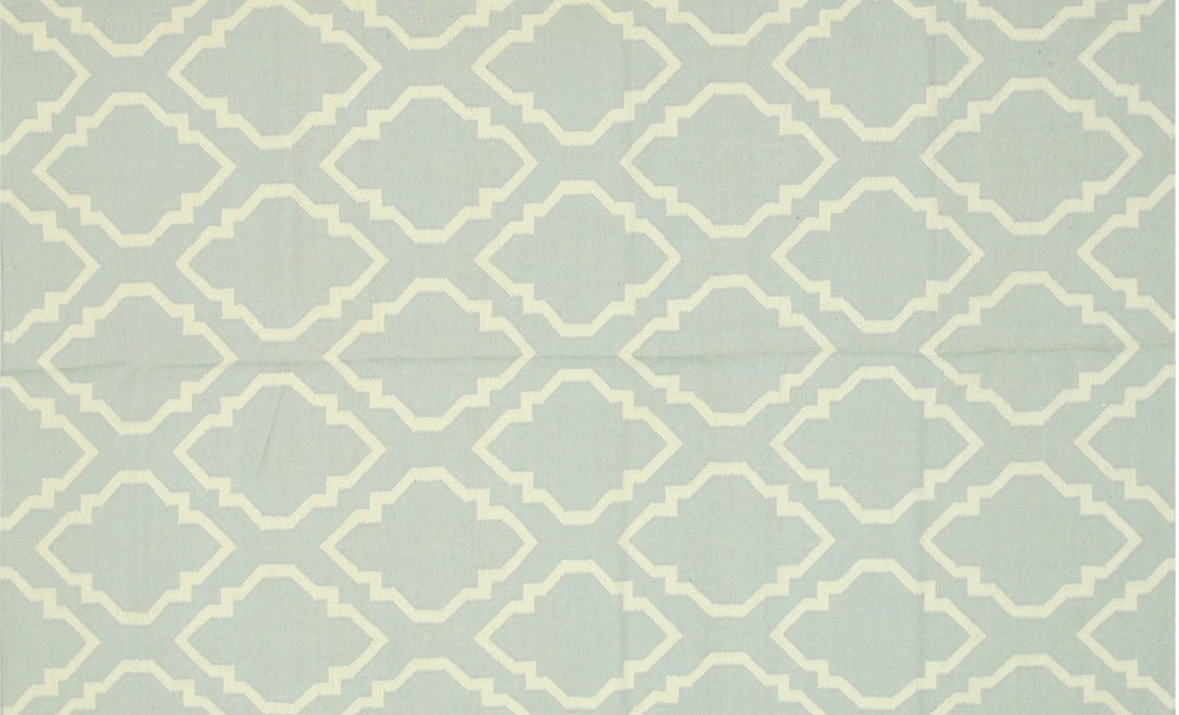 Tessa chloe blue flatweave wool rug