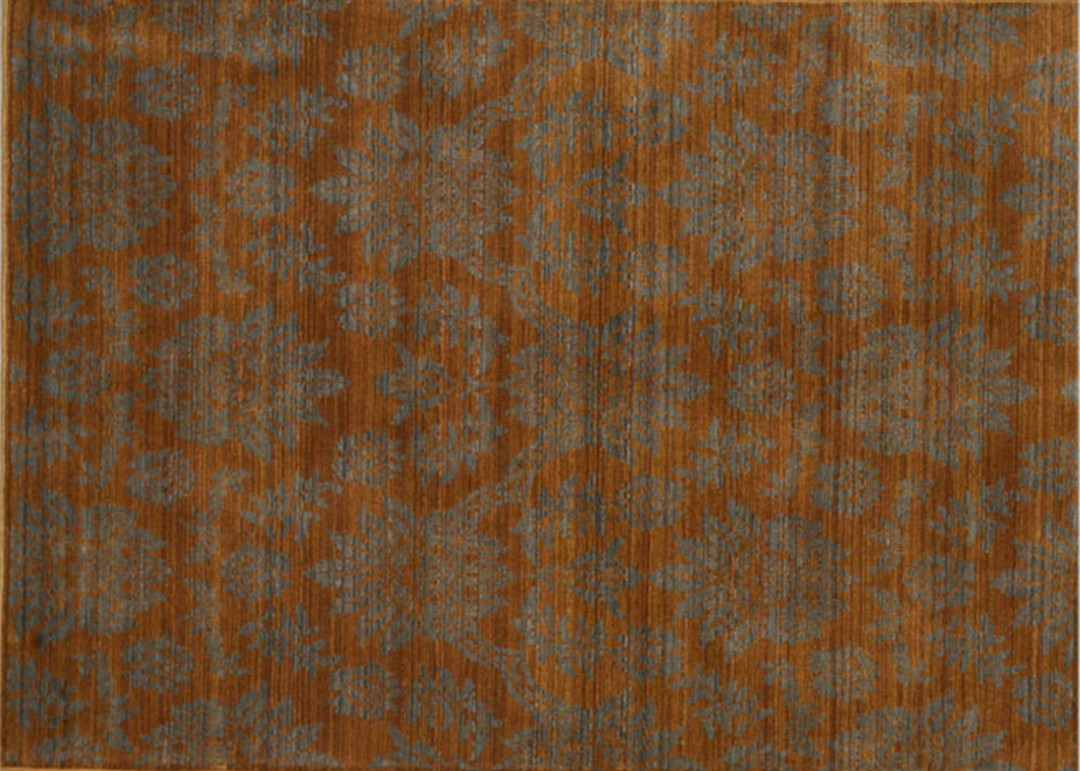 Ruby inviting brown machine made wool rug