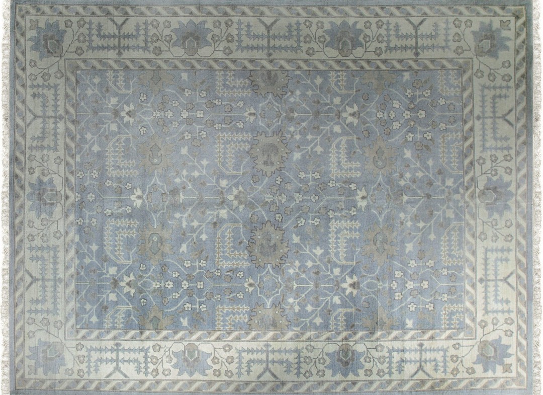 Selene oushak rust hand knotted wool rug