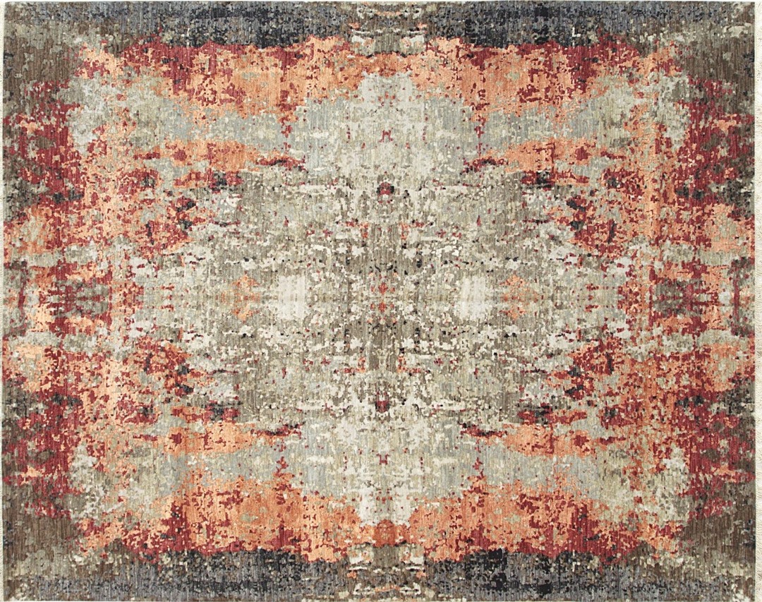 Isla sumptuous gray hand knotted wool rug