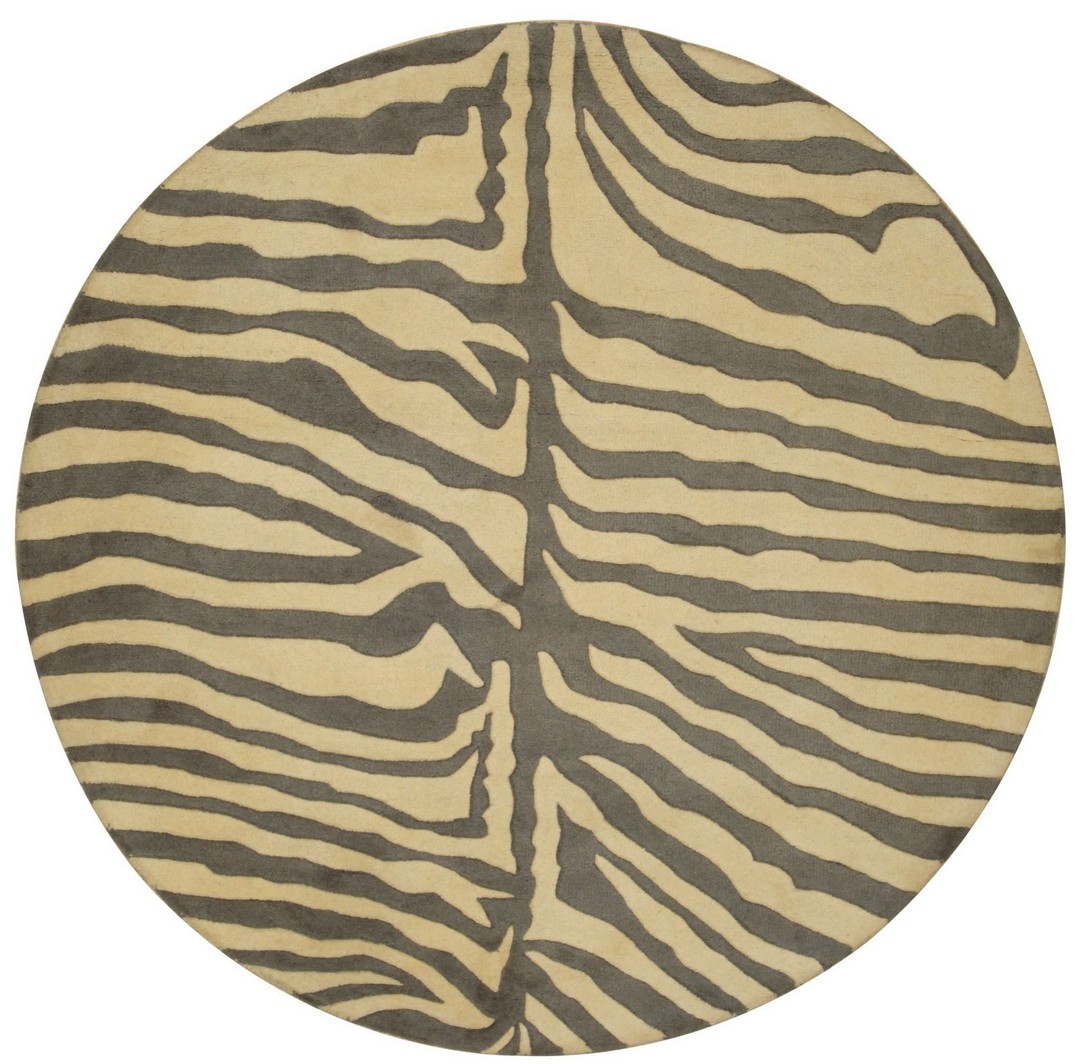 Sleek graceful multicolor hand tufted wool rug