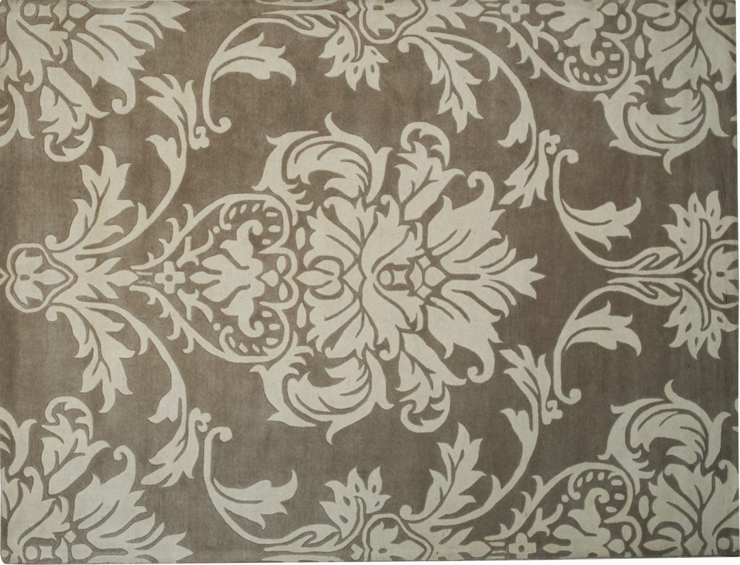 Amara versatile brown hand tufted wool rug